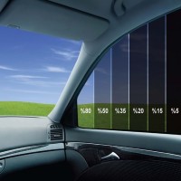 Araçta uygulanan cam filmi örneği